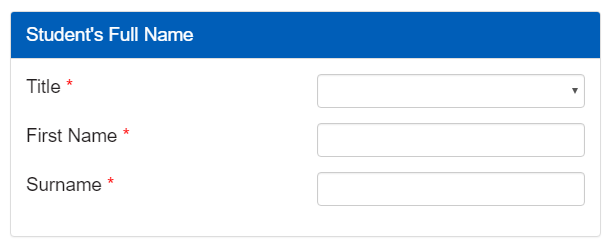 Picture showing the Student Details Complex Name. 